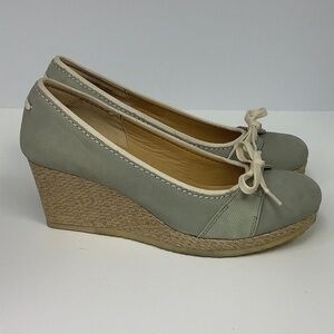 Clarks Originals Vogue Rose Espadrille Wedge in Mint Green Size 10